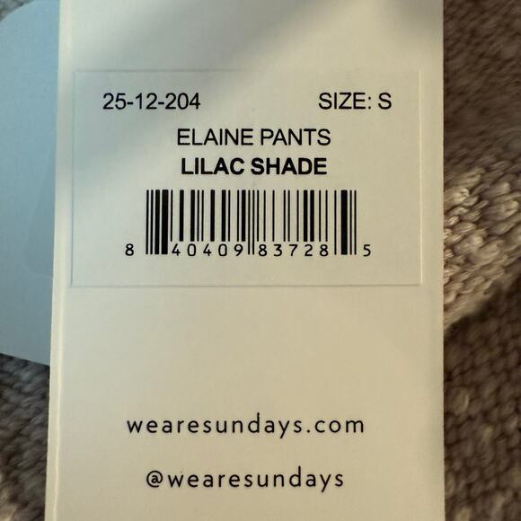NWT Sundays by Wearsundays Elaine Pants Women's Size S Lilac Boucle Yarn Cozy - Picture 10 of 11